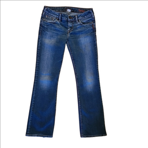 Y2K Silver Jeans Toni Low Rise Wide Leg Bootcut Medium Wash Faded Vintage Denim